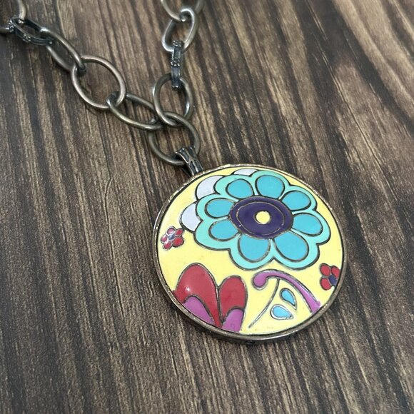 Large Flower Medallion Necklace ASO Alex Russo - Picture 5 of 10